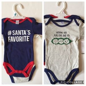 Bundle Christmas Baby Onesie 6- 9 mos.New